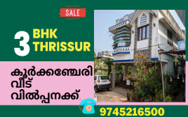 3.5  cent 1280 SQF 3 BHK House sale Koorkenchery , Thrissur