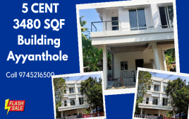 5 cent Plot 3850  SQF New Building with 7 Flats  For Sale Ayyanthole,Thrissur 