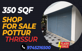 350 SQf Shop Space For Sale at Pottur, Thrissur 
