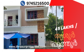 4 Cent Plot & 1300 SQF 3 BHK House For Sale near nambiar Rd , Puthur, Thrissur  