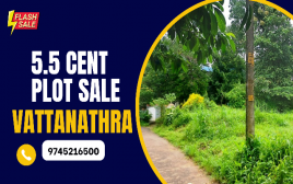5.5 Cent Plot  For Sale near Vattanathra,Mannamppetta , Thrissur  