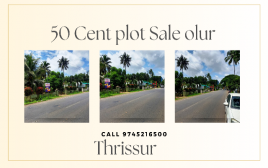 50 cent Plot  For Sale at Ollur main Road ,Thrissur   